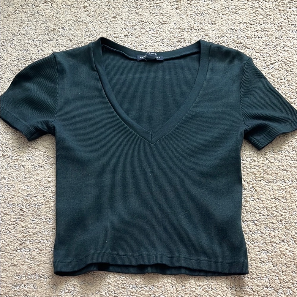 Brandy Melville Dark Green Baby Tee